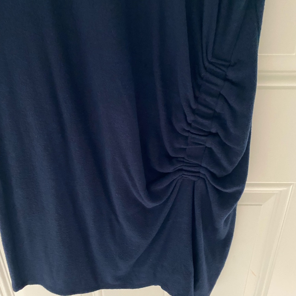 Lucky Brand Navy Ruched Mini Dress - Picture 2 of 5